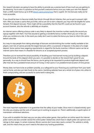 New no deposit bitcoin casino uk march 2020